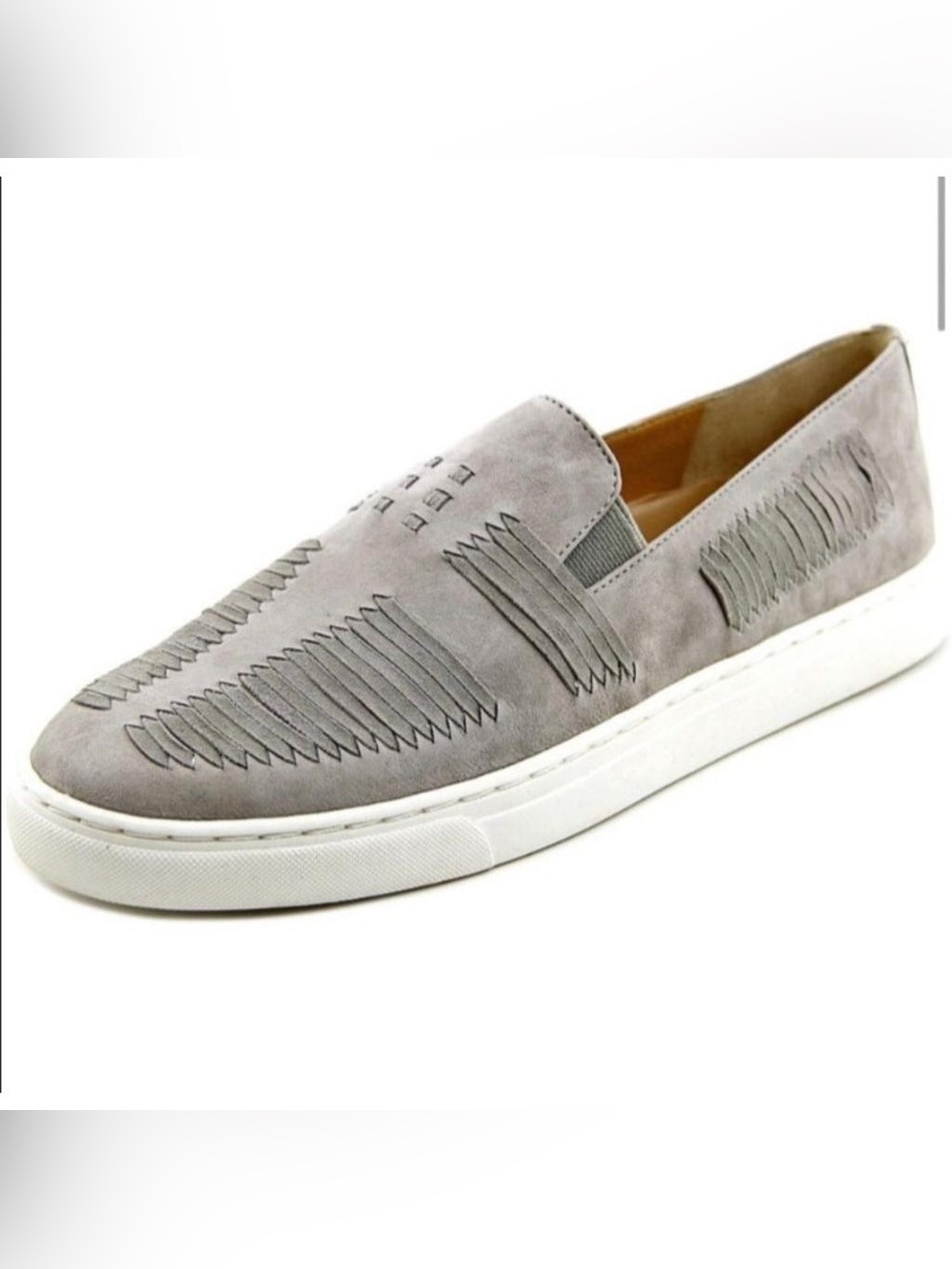 Vince Camuto Light Grey Suede Slip-On Loafer